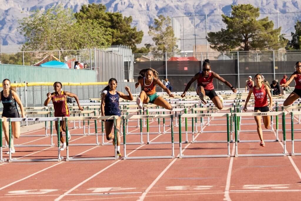 Mojave High School senior Derriah Wren leads the 4A field in the 100-meter and 300-meter hurdles.