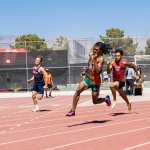 Mojave High School sophomore Jayden Patton won the 100- and 200-meter dashes at the 4A State Track and Field Championships, May 8-9.
