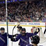 PWHL Minnesota scores it first goal at home in front of a sellout crowd on January 4, 2024.