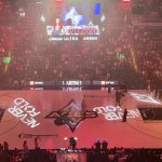 The Las Vegas Aces' A'ja Wilson is introduced prior to a Commissioner's Cup game against the Golden State Valkyries at Michelob Ultra Arena on Saturday, June 6.