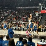 A'ja Wilson skys for a rebound against the Minnesota Lynx on Aug. 15 in Las Vegas. Wilson will be playing for Team USA in the FIBA World Cup Tournament along with teammates Chelsea Gray and Jackie Young.